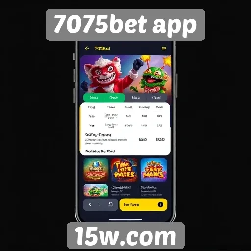 Interface do 7075bet app é amigável e intuitiva